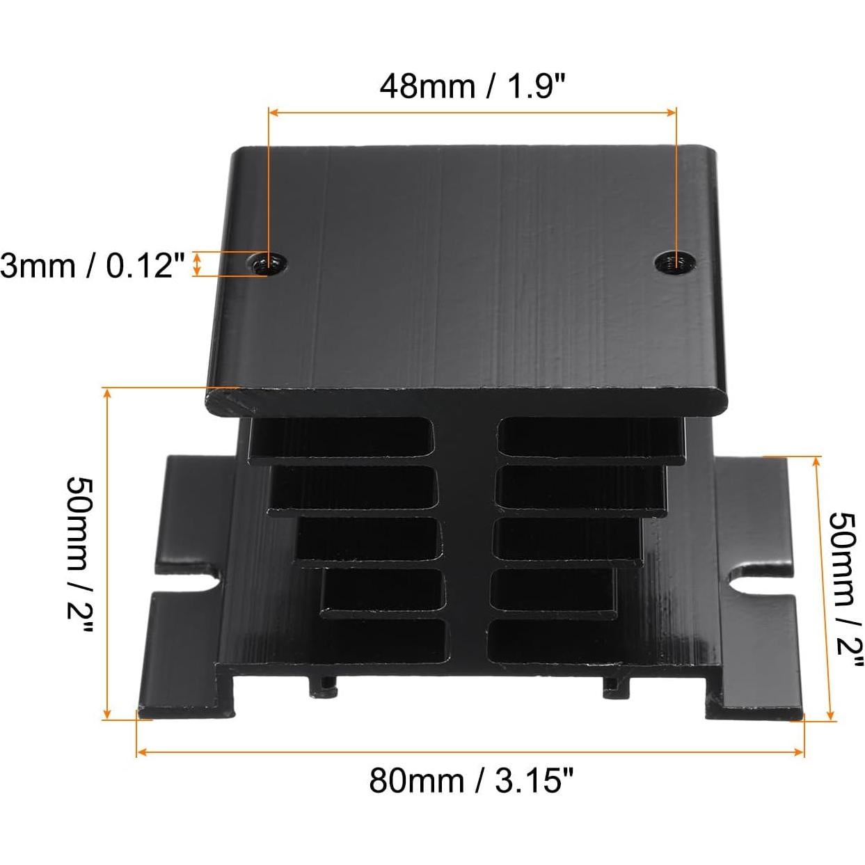 Disipador de Calor de Aluminio MECCANIXITY 10A-40A Negro