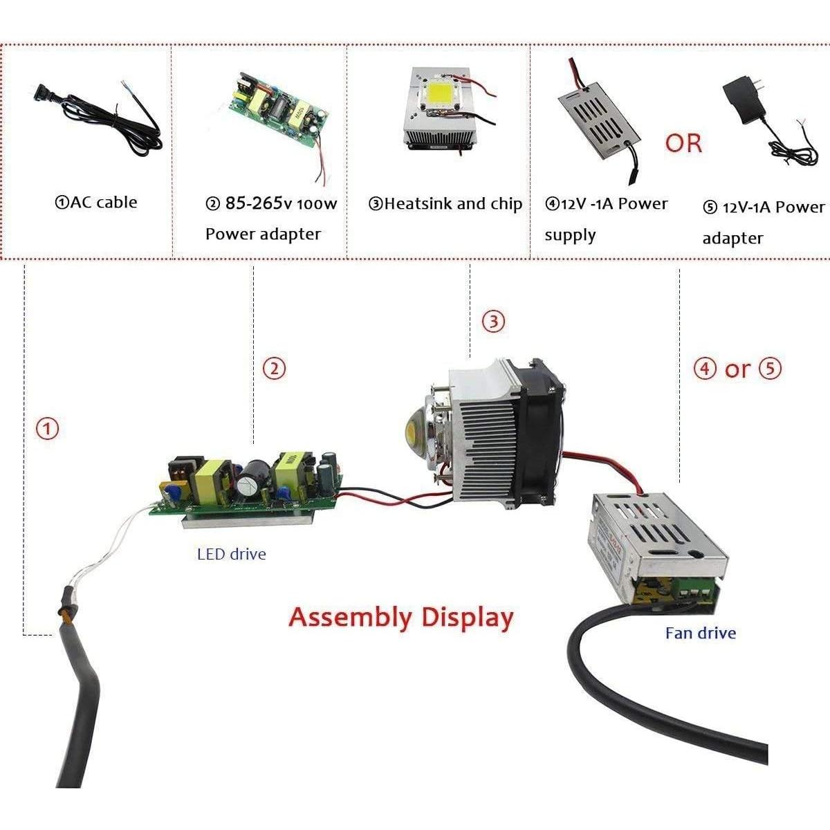 Ventilador de Enfriamiento Tesfish + Disipador Aluminio 100W