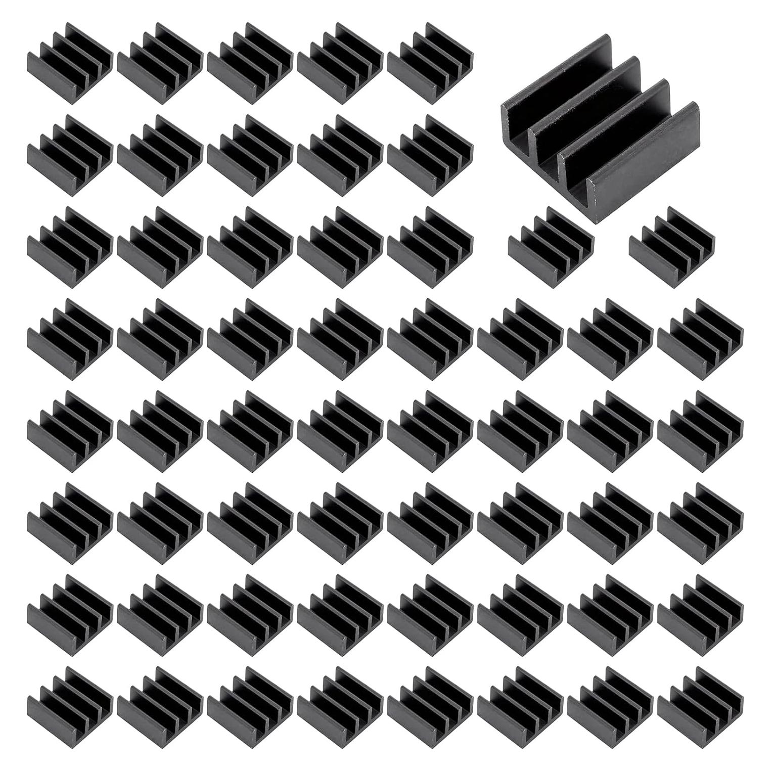 50 Pcs Mini Disipadores de Calor Aluminio Unxuey 11x11x5 mm