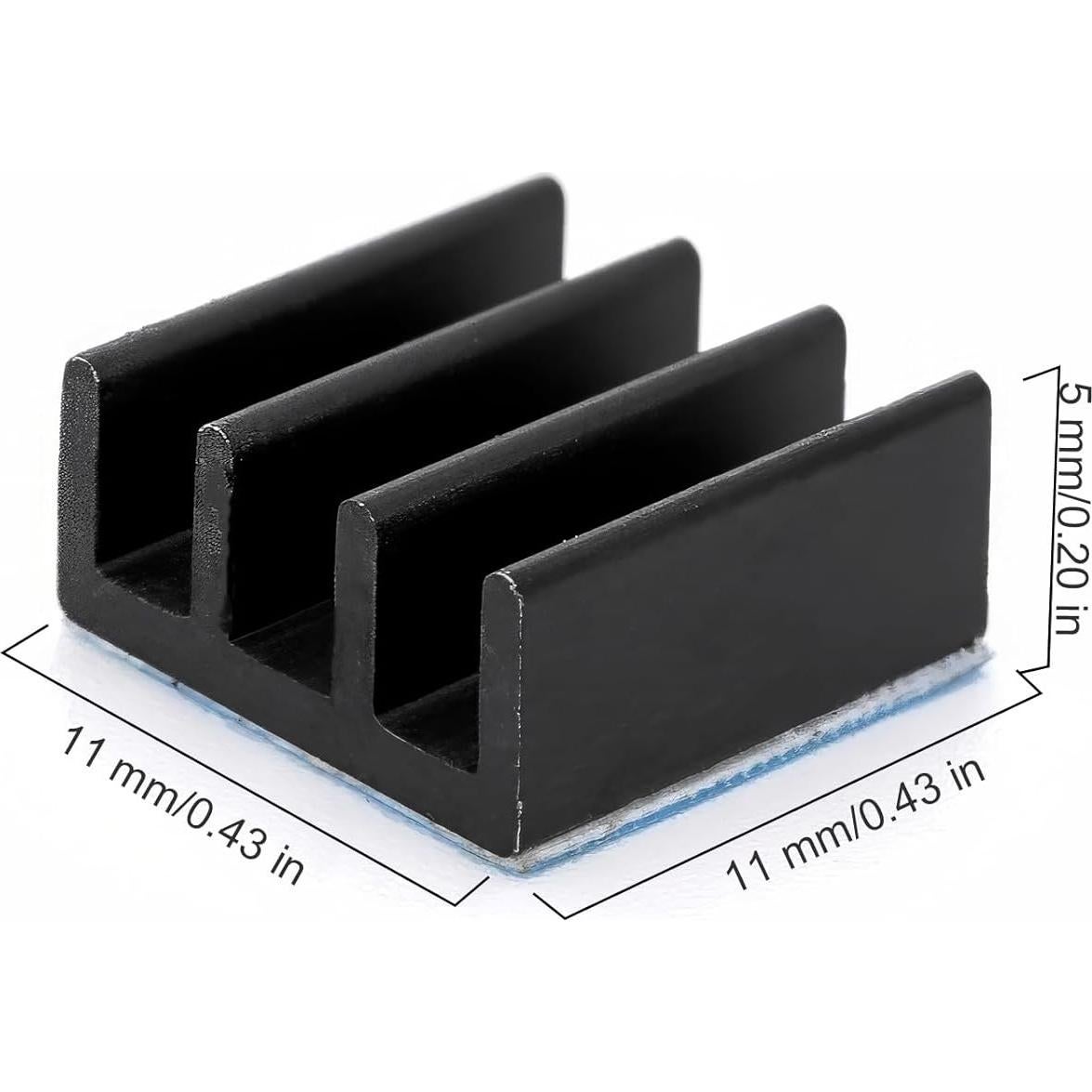 50 Pcs Mini Disipadores de Calor Aluminio Unxuey 11x11x5 mm