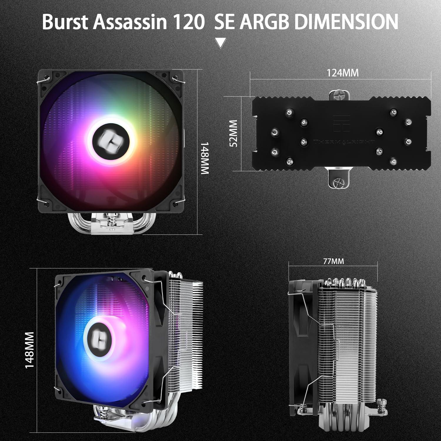 Enfriador de CPU Thermalright Burst Assassin 120 SE ARGB 148mm