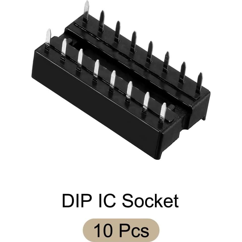Adaptador zócalo DIP IC 16 pines 2.54mm Rebower - 10 piezas