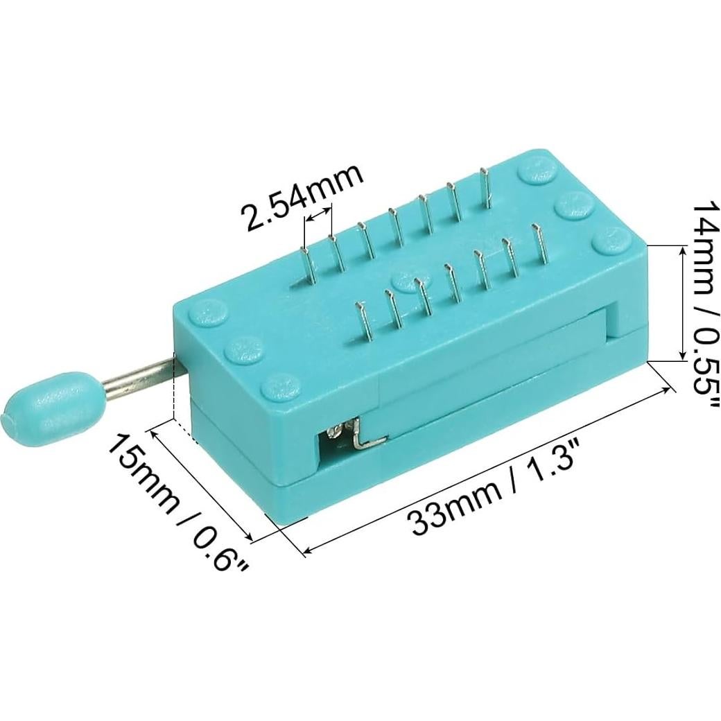 Zócalo de Prueba ZIF IC Universal PATIKIL 14 Pines 2.54mm - Paquete de 4