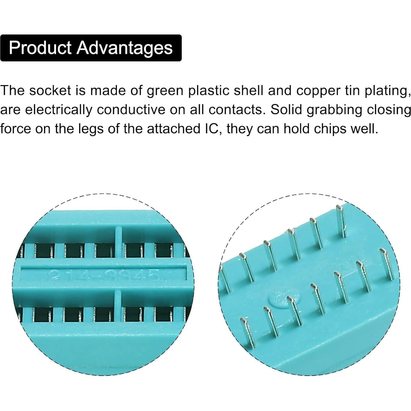 Zócalo de Prueba ZIF IC Universal PATIKIL 14 Pines 2.54mm - Paquete de 4
