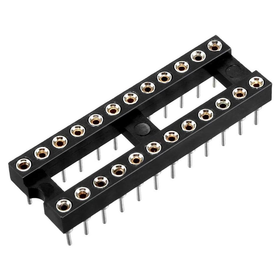 Adaptador Zócalo DIP IC uxcell 2 Piezas 24 Pines 2.54mm