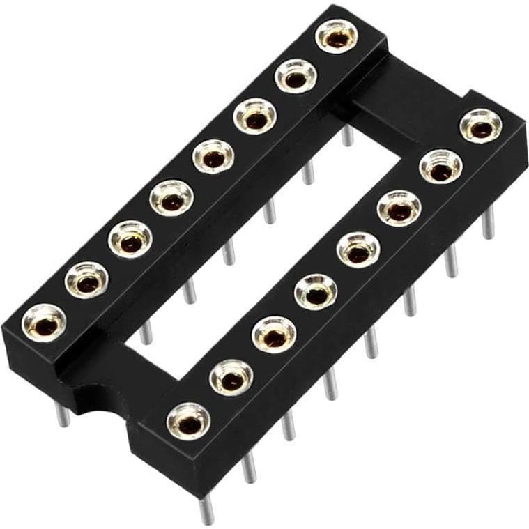 20 Zócalos DIP IC 16 Pines 2.54mm GANASOME para PCB