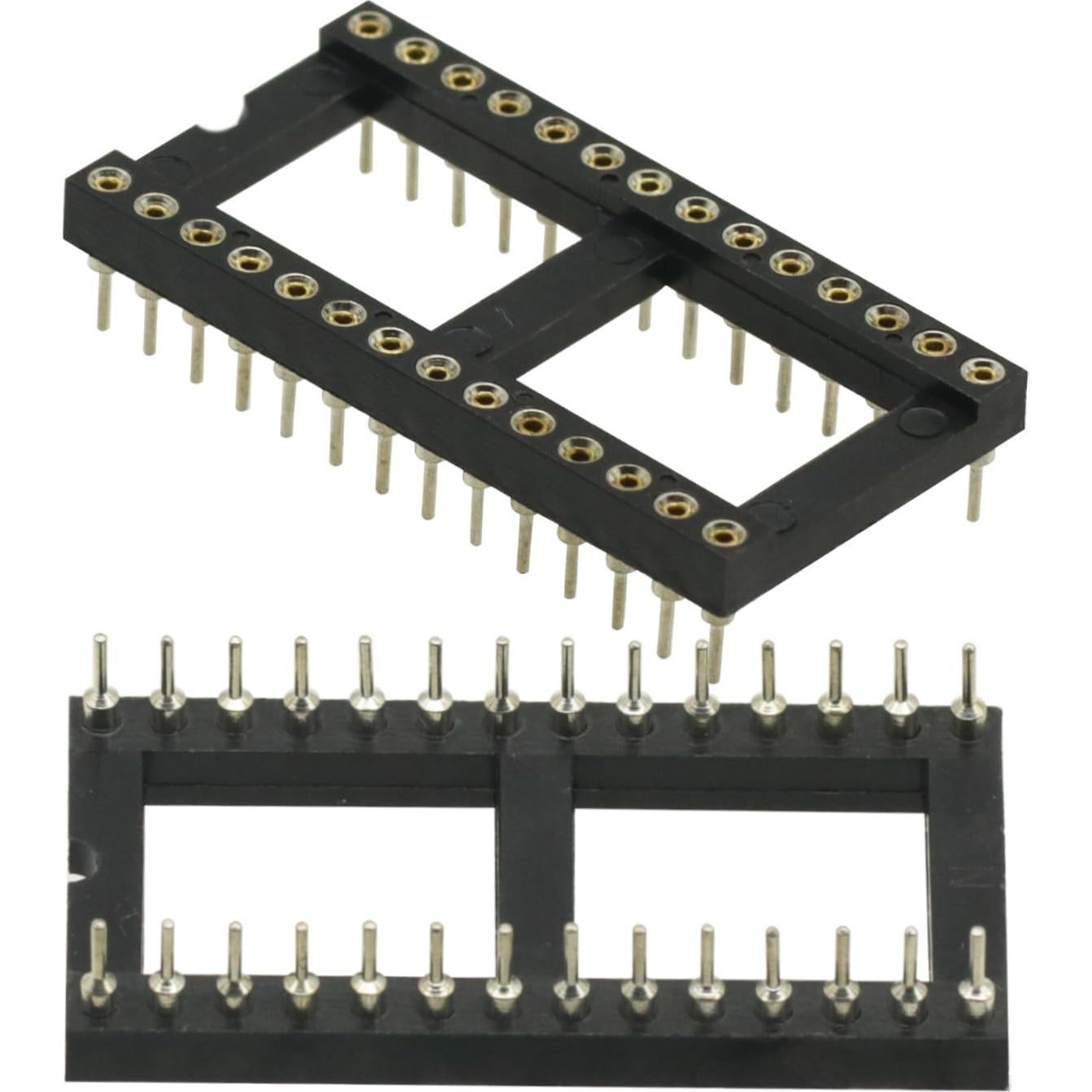 Conector DIP de Soldadura Redondo 28 Pines 2.54mm - 10 Pcs