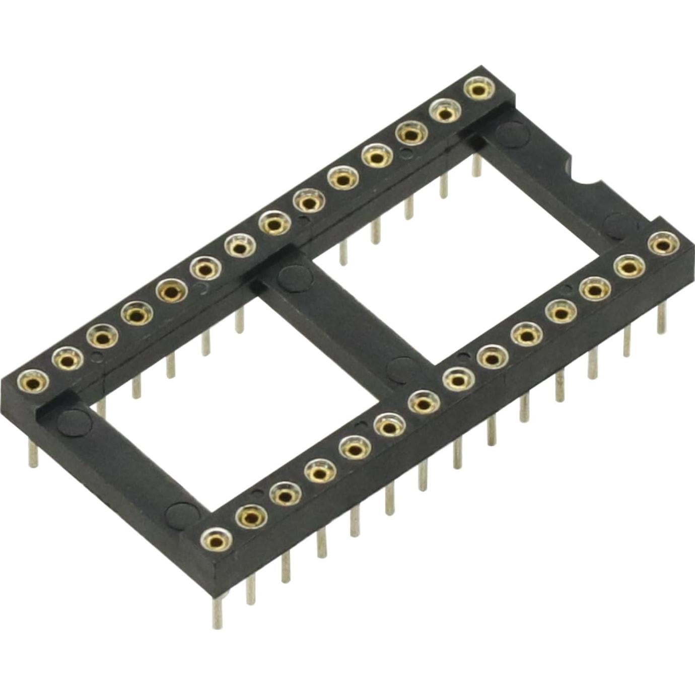 Conector DIP de Soldadura Redondo 28 Pines 2.54mm - 10 Pcs