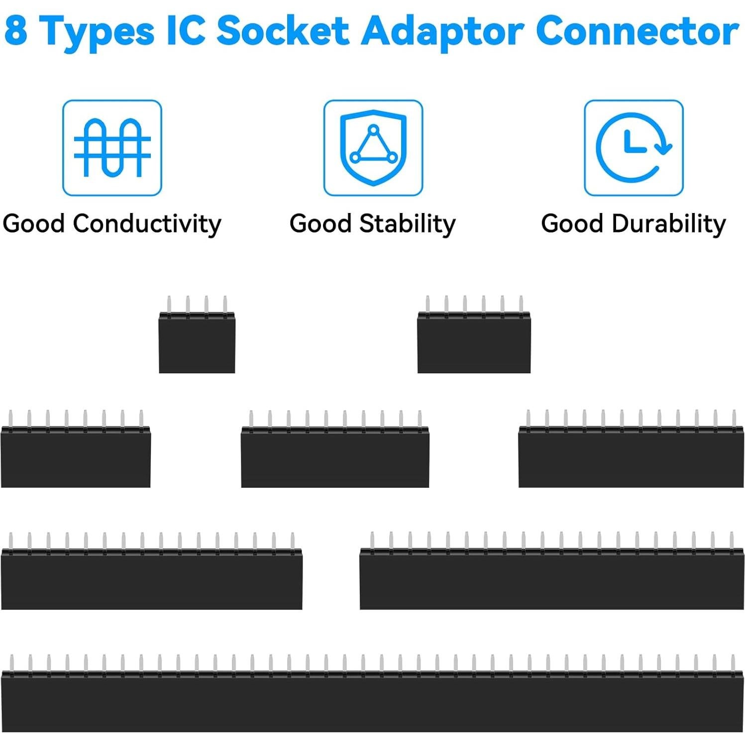 Kit de Conectores de Socket de Encabezado YELUFT 120 Pcs 2.54mm
