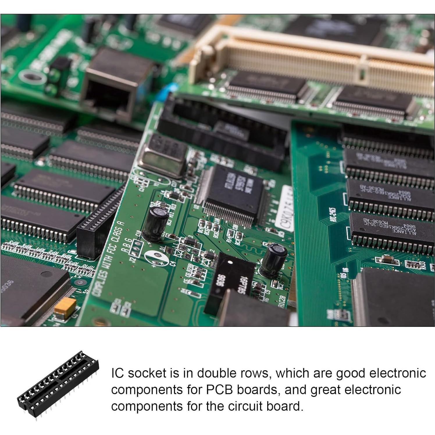 Zócalo DIP IC para soldadura Rebower 28 pines 2.54mm 20 piezas