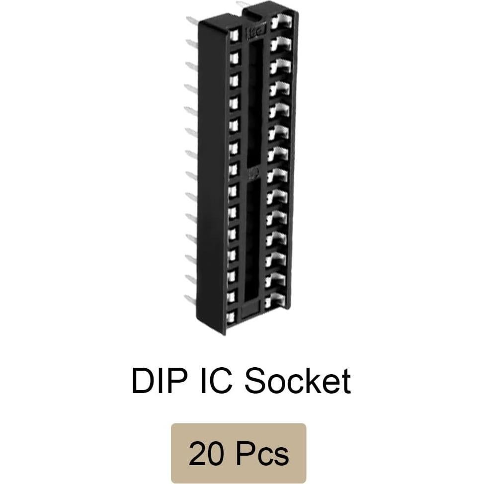 Zócalo DIP IC para soldadura Rebower 28 pines 2.54mm 20 piezas