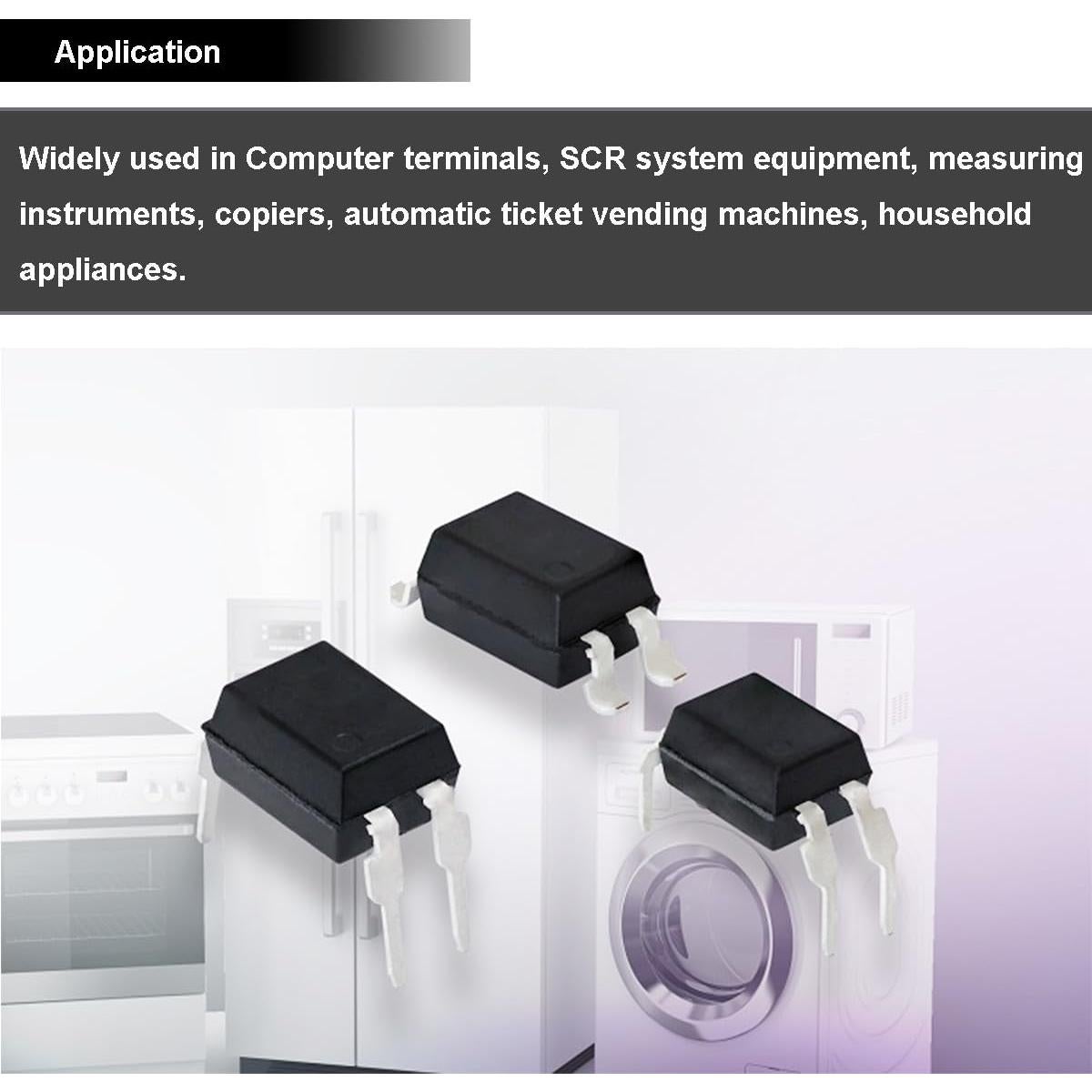 50 Pcs Optoacoplador PC817 + 50 Zócalos DIP-4 2.54mm DKARDU