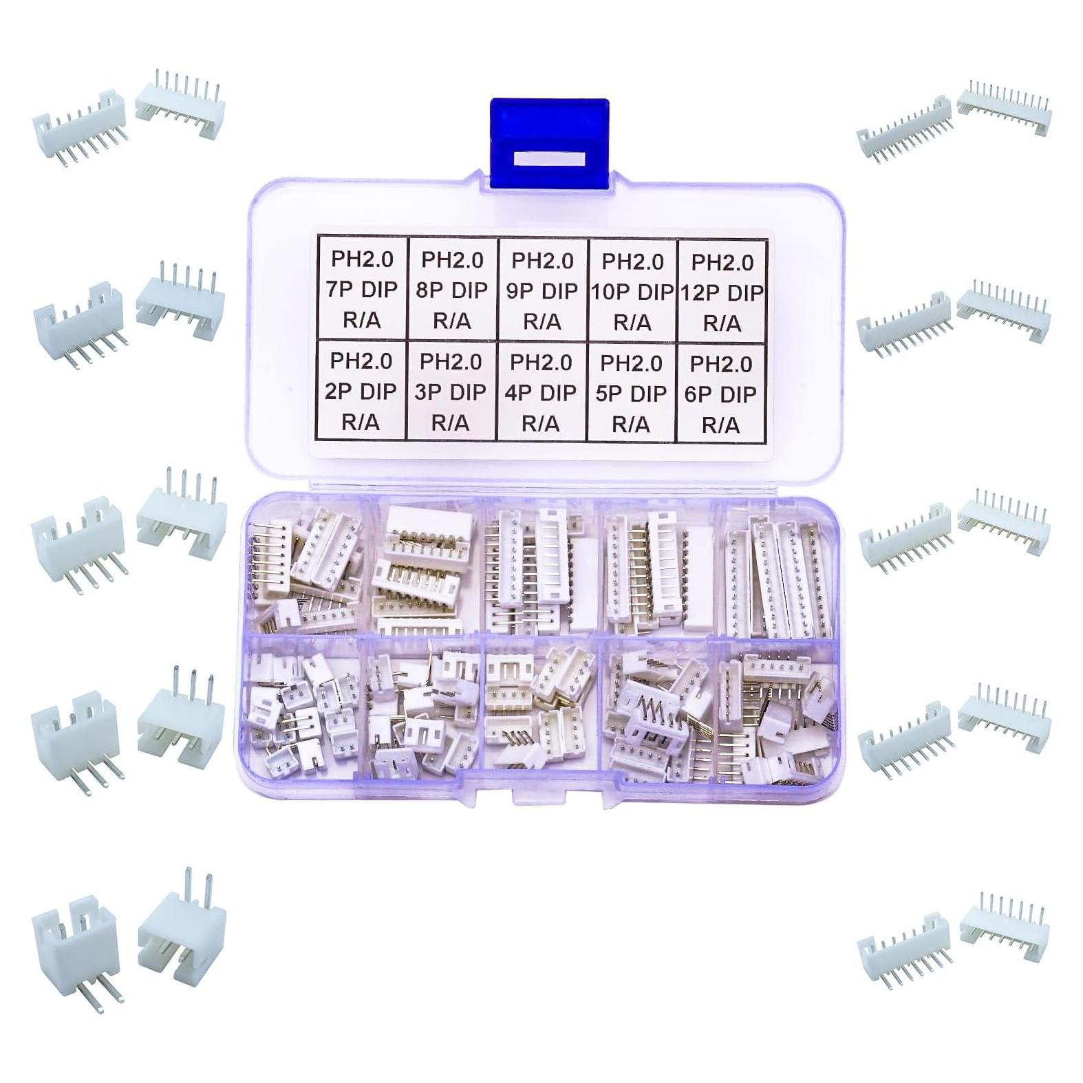 Kit de Conectores JST PH2.0 DIP 95pcs para DIY