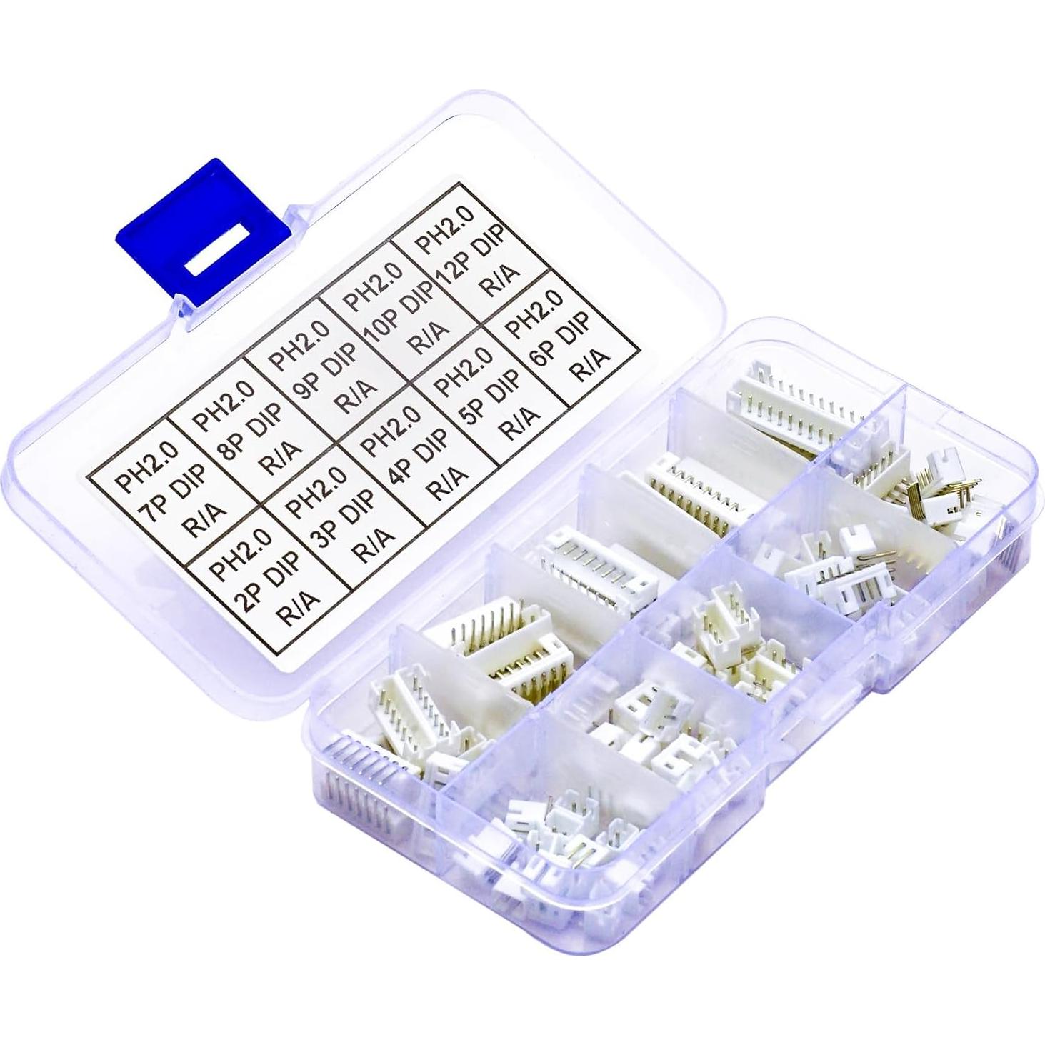 Kit de Conectores JST PH2.0 DIP 95pcs para DIY