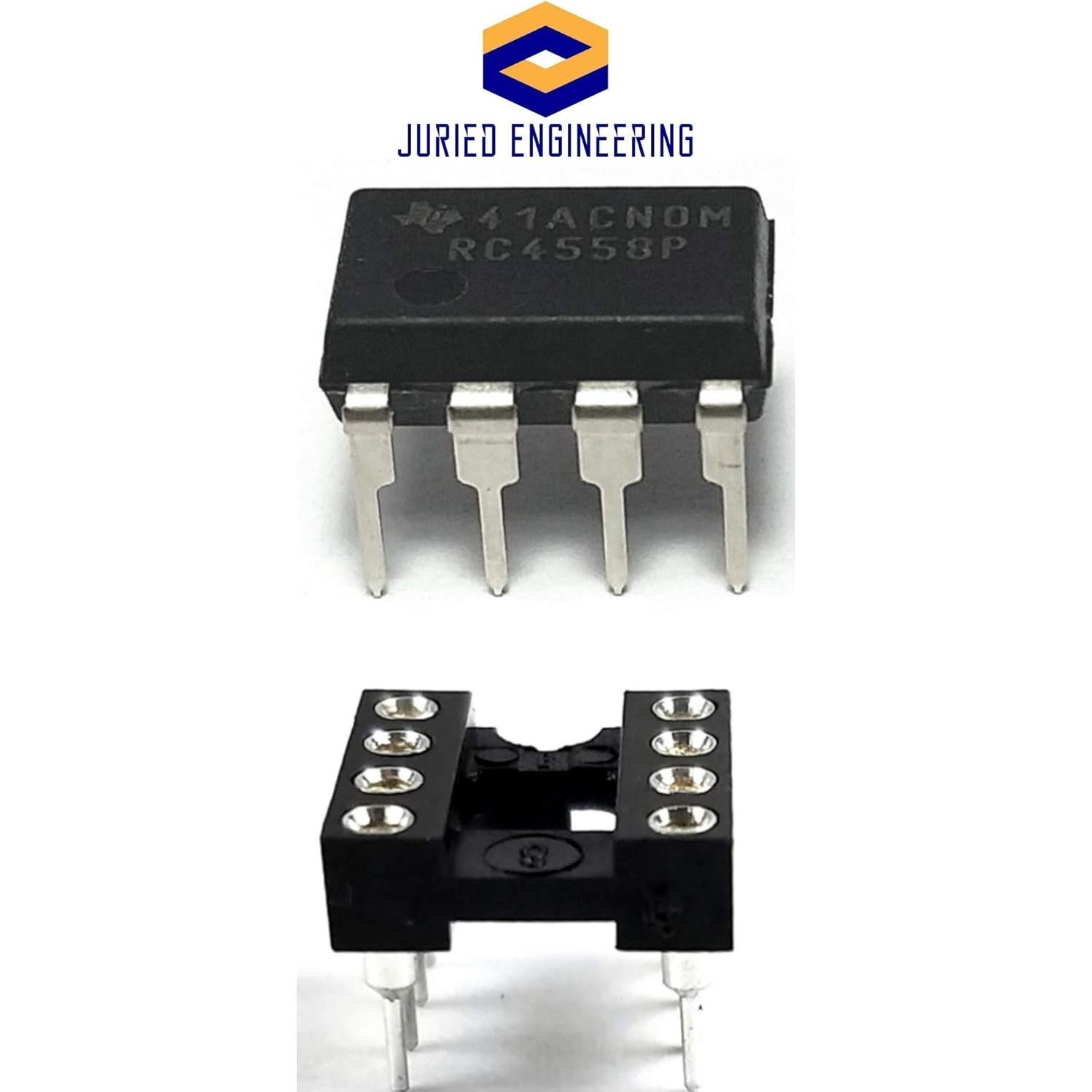 Amplificador Operacional Dual RC4558 Juried Engineering - Paquete de 4