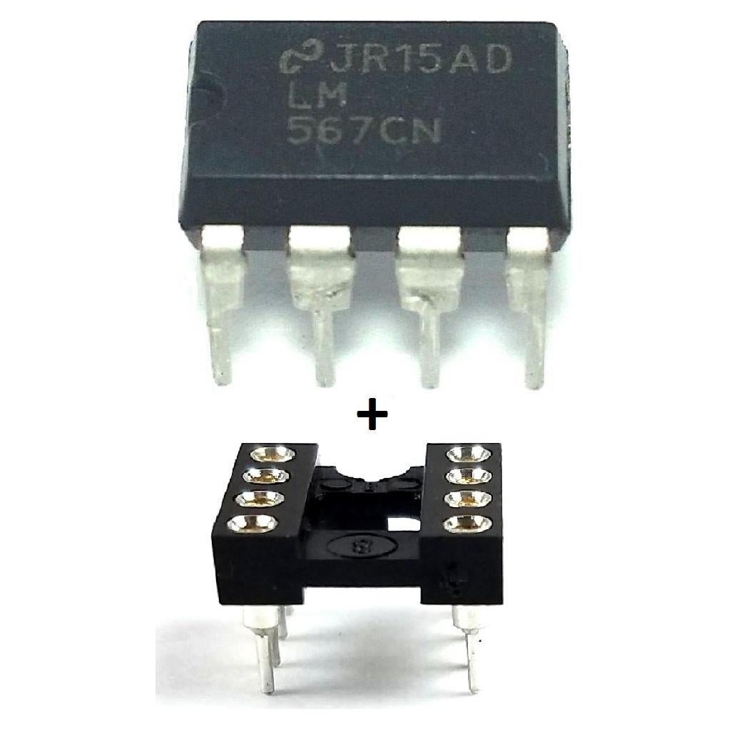 Decodificador de Tonos LM567CN TI 8 Pines Paquete de 5
