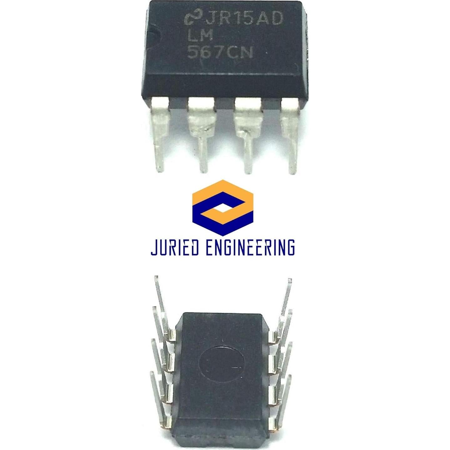 Decodificador de Tonos LM567CN TI 8 Pines Paquete de 5