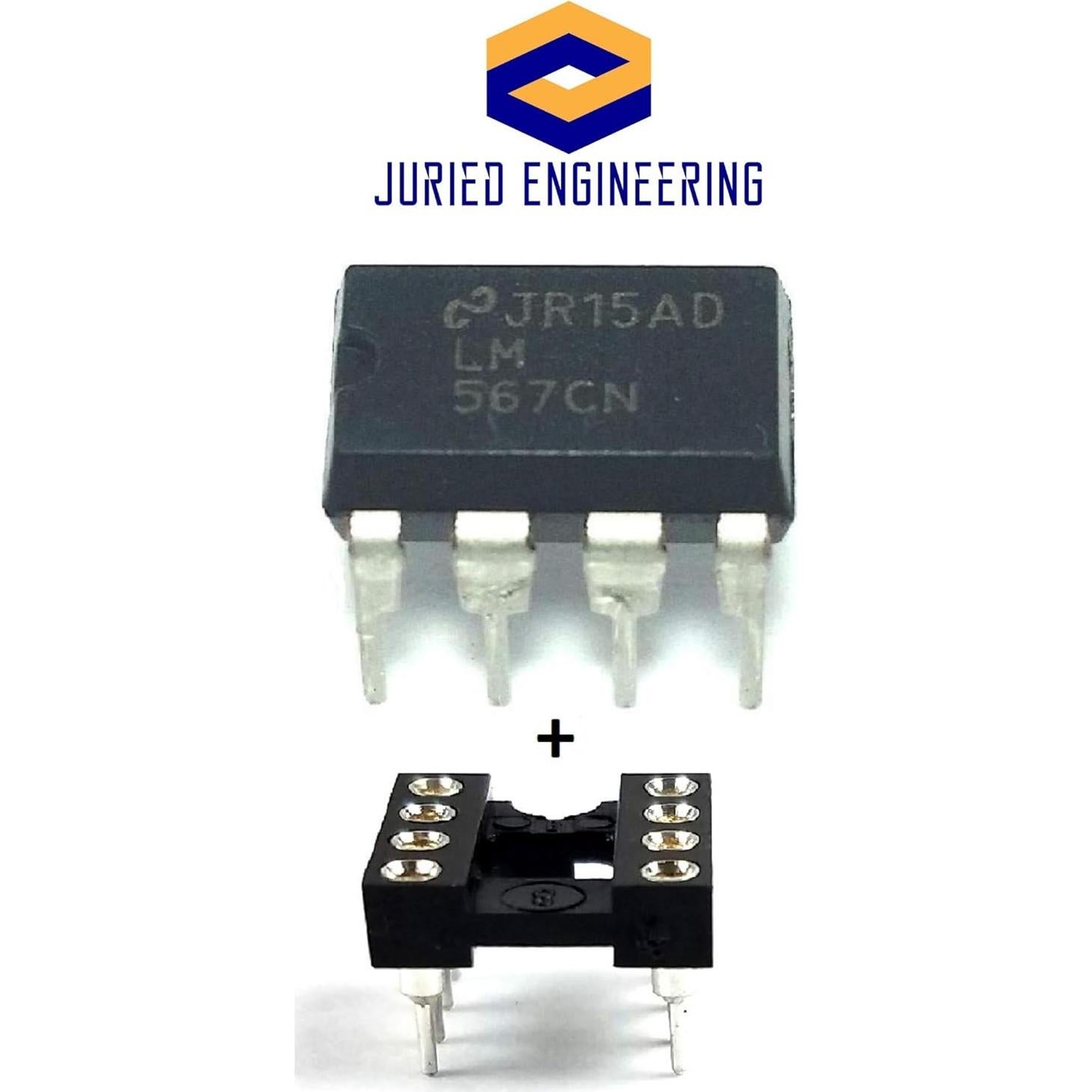 Decodificador de Tonos LM567CN TI 8 Pines Paquete de 5