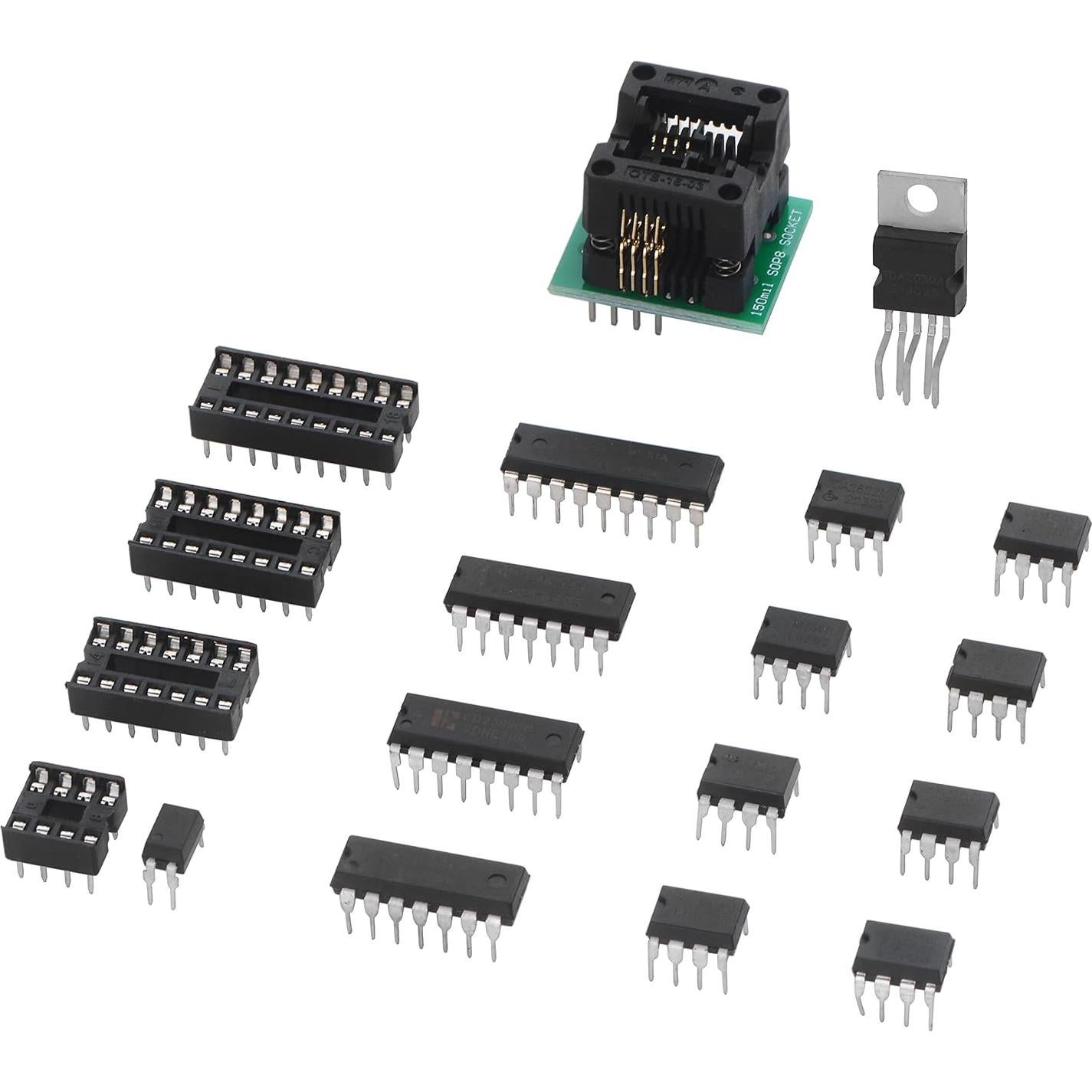 Kit de 150 ICs BAITHNA: Opamp, Timer, Darlington, Photocoupler
