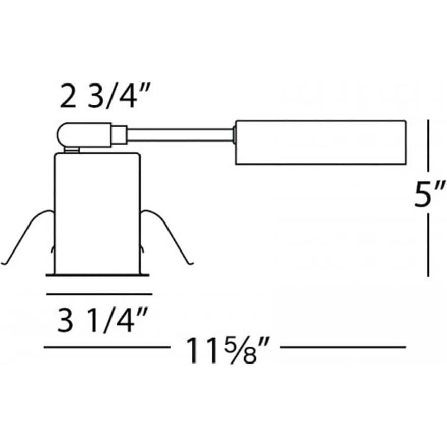 Alojamiento Empotrado WAC 2.5" Bajo Voltaje MR16 50W