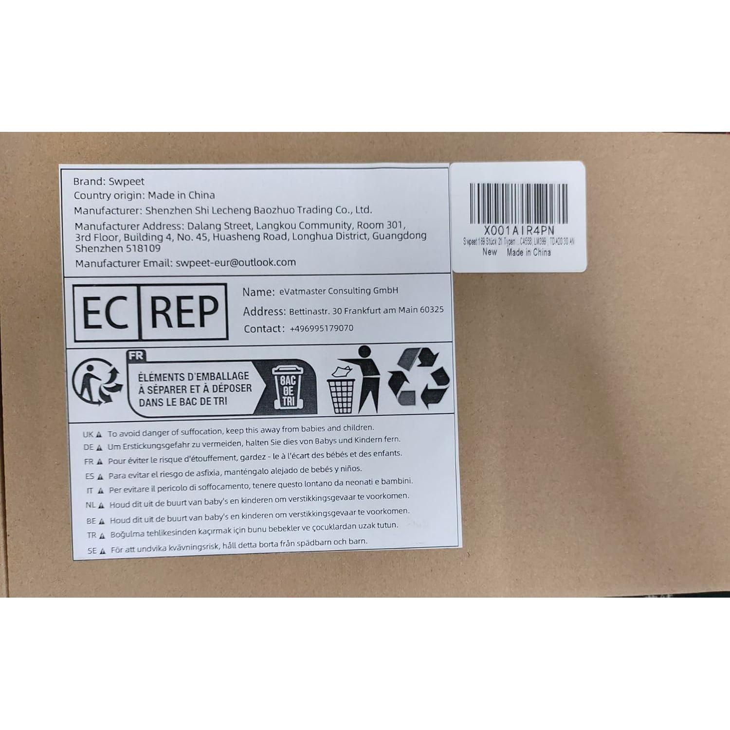 Kit de Chips de Circuito Integrado Swpeet 169Pcs LM324 LM358