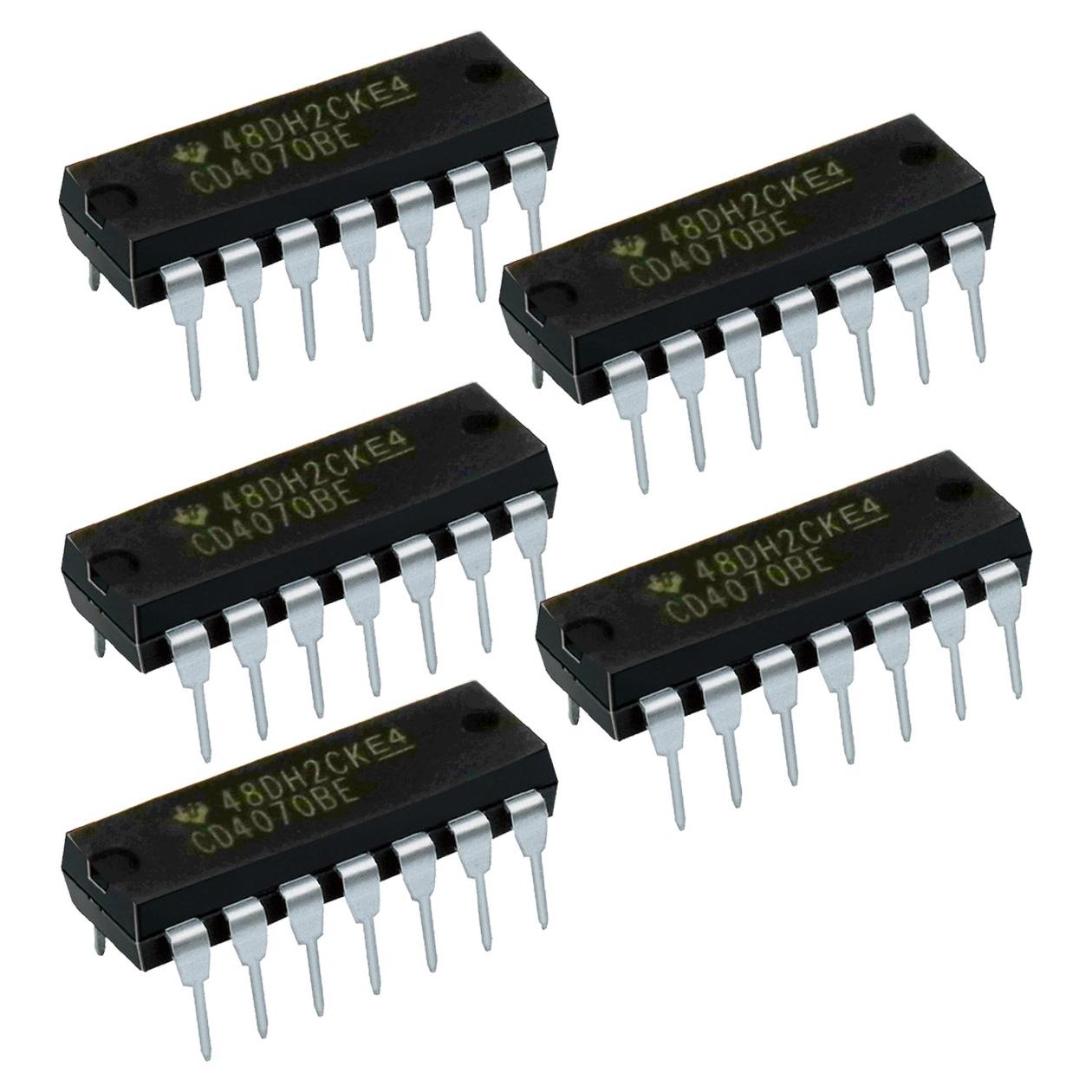 Puerta XOR Cuádruple Texas Instruments CD4070BE - 5 Piezas