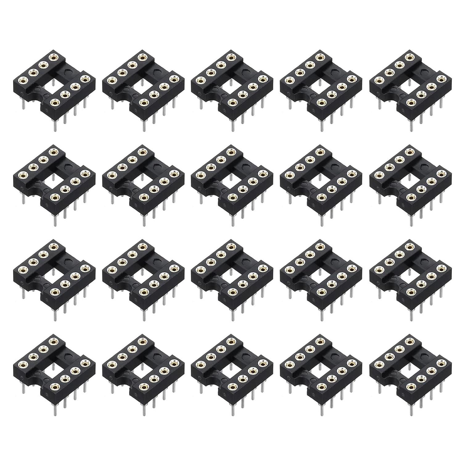 Adaptador de Zócalo DIP IC 8 Pines MECCANIXITY 30 Pcs 2.54mm