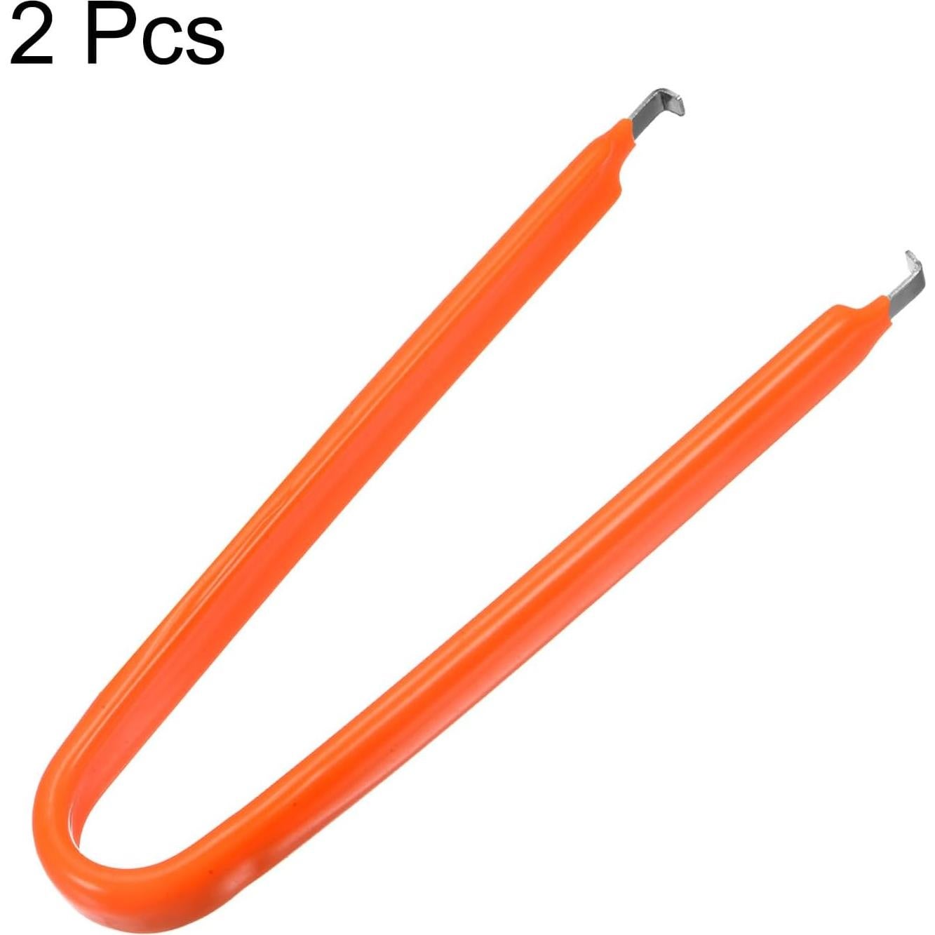 Extractor de Chips IC uxcell Acero Inoxidable 2 Piezas Naranja