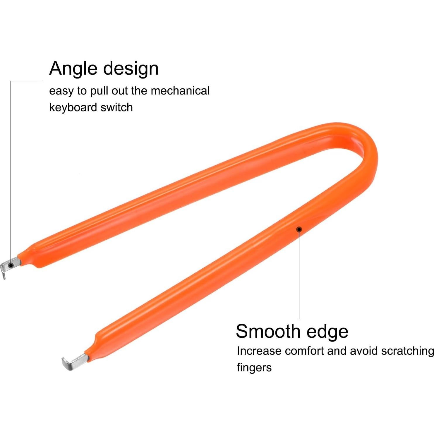 Extractor de Chips IC uxcell Acero Inoxidable 2 Piezas Naranja