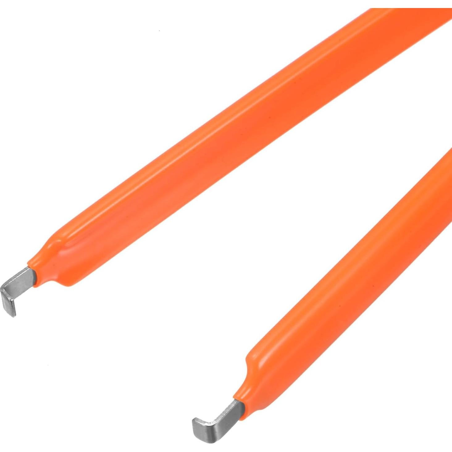 Extractor de Chips IC uxcell Acero Inoxidable 2 Piezas Naranja