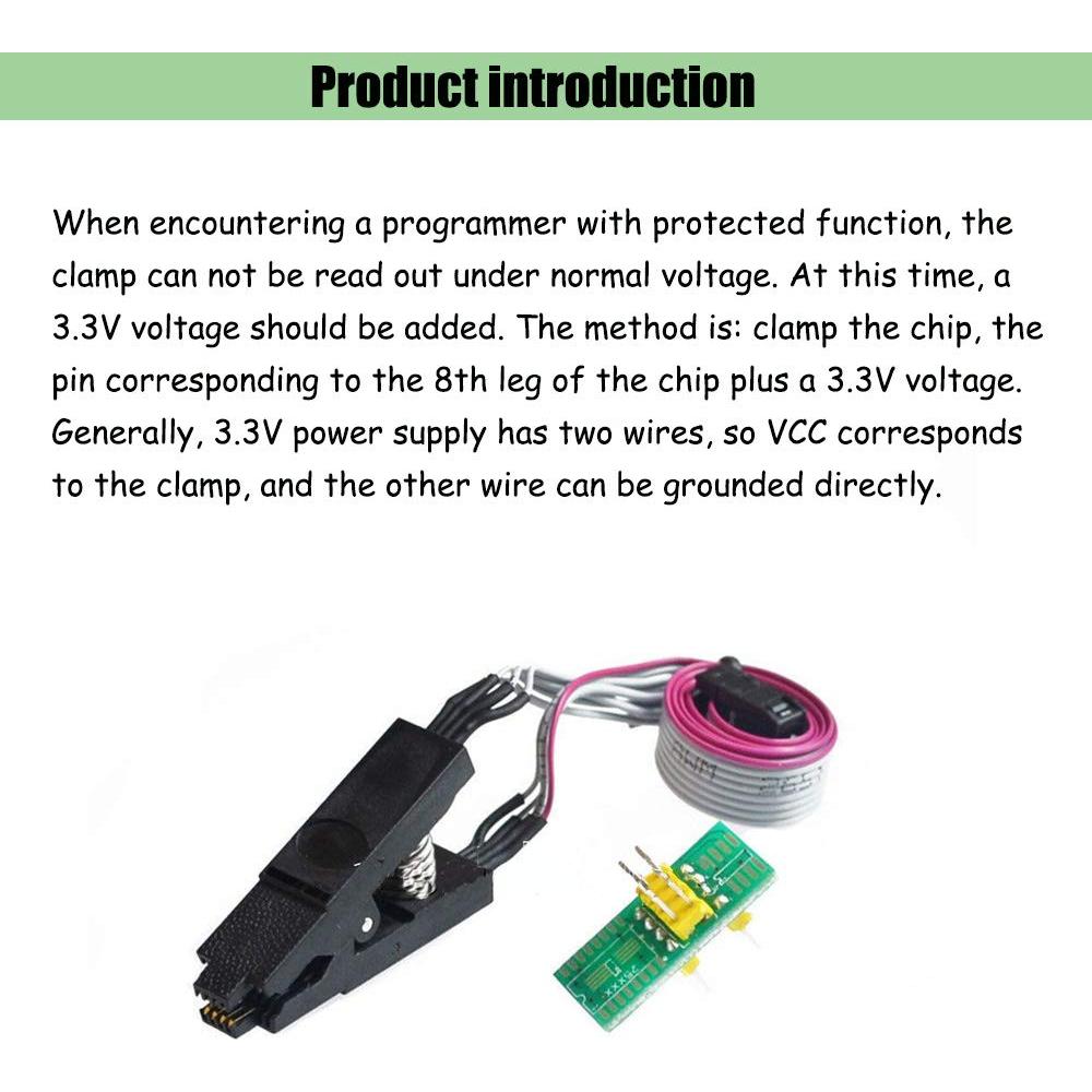 Clip de Prueba SOIC8 SOP8 Comidox CP390 para Chip IC 8 Pines
