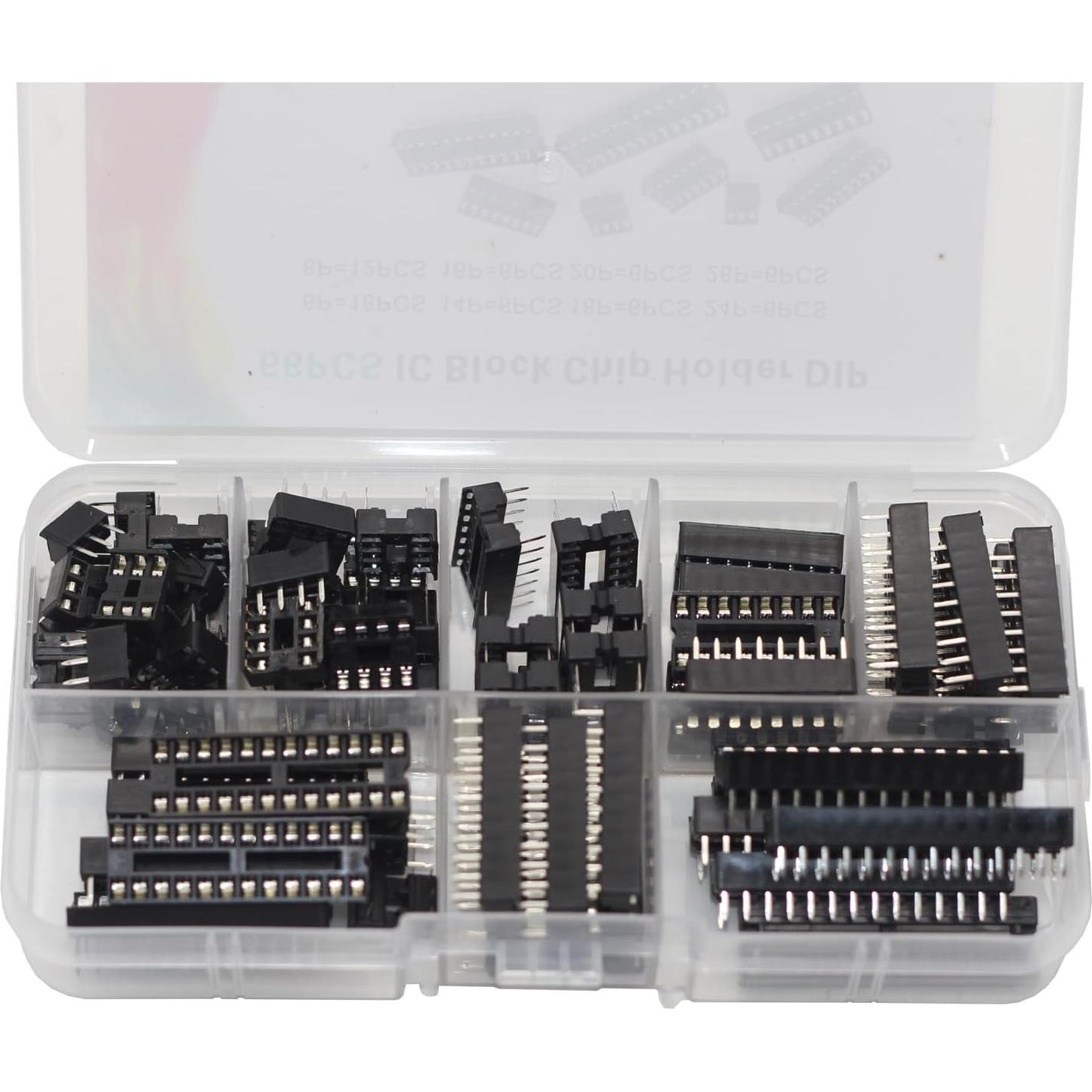 Soporte de Chip DIP Mustpoint 66 Piezas con Patas Planas