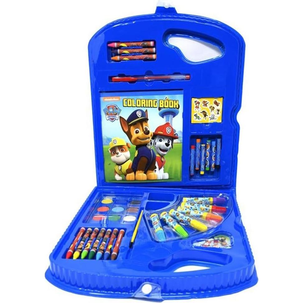 Nickelodeon Paw Patrol 40pc Art Supplies Coloring Books Travel Tote Set Boys Ages 3 and Up