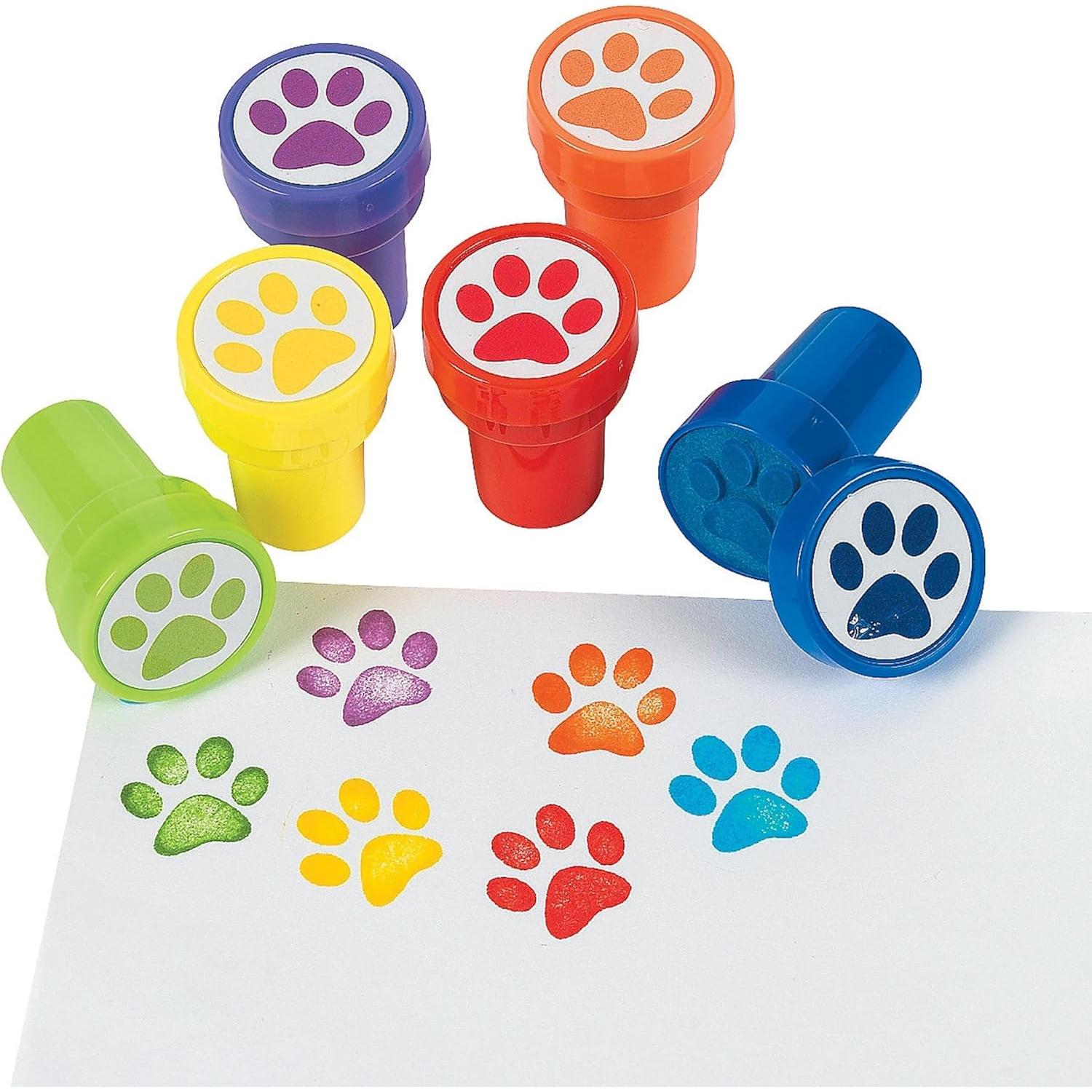 Sellos de Huellas de Patas Everready - 24 Piezas Coloridas