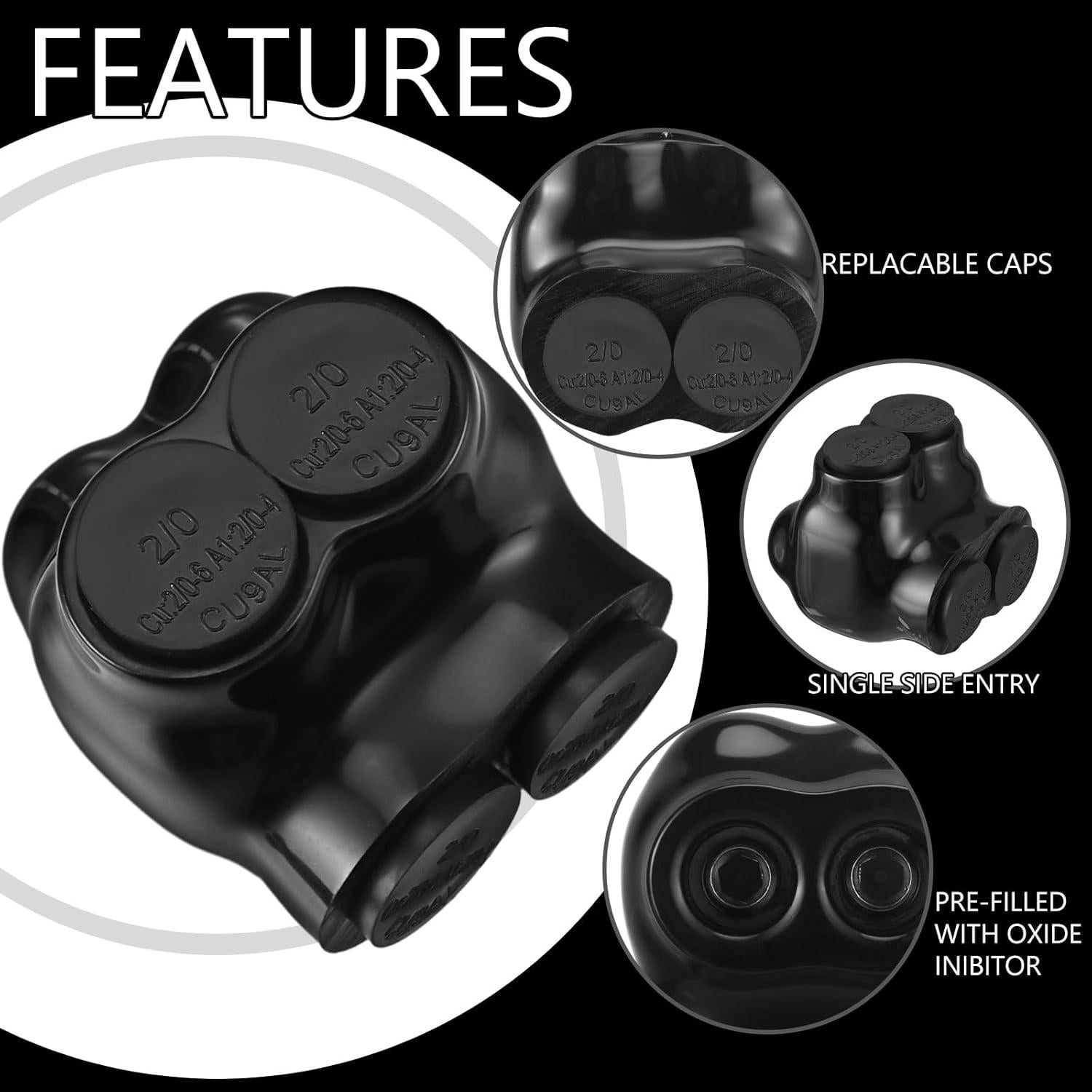 5 Conectores de Cable Multi Aislados Saysurey 2-6 AWG