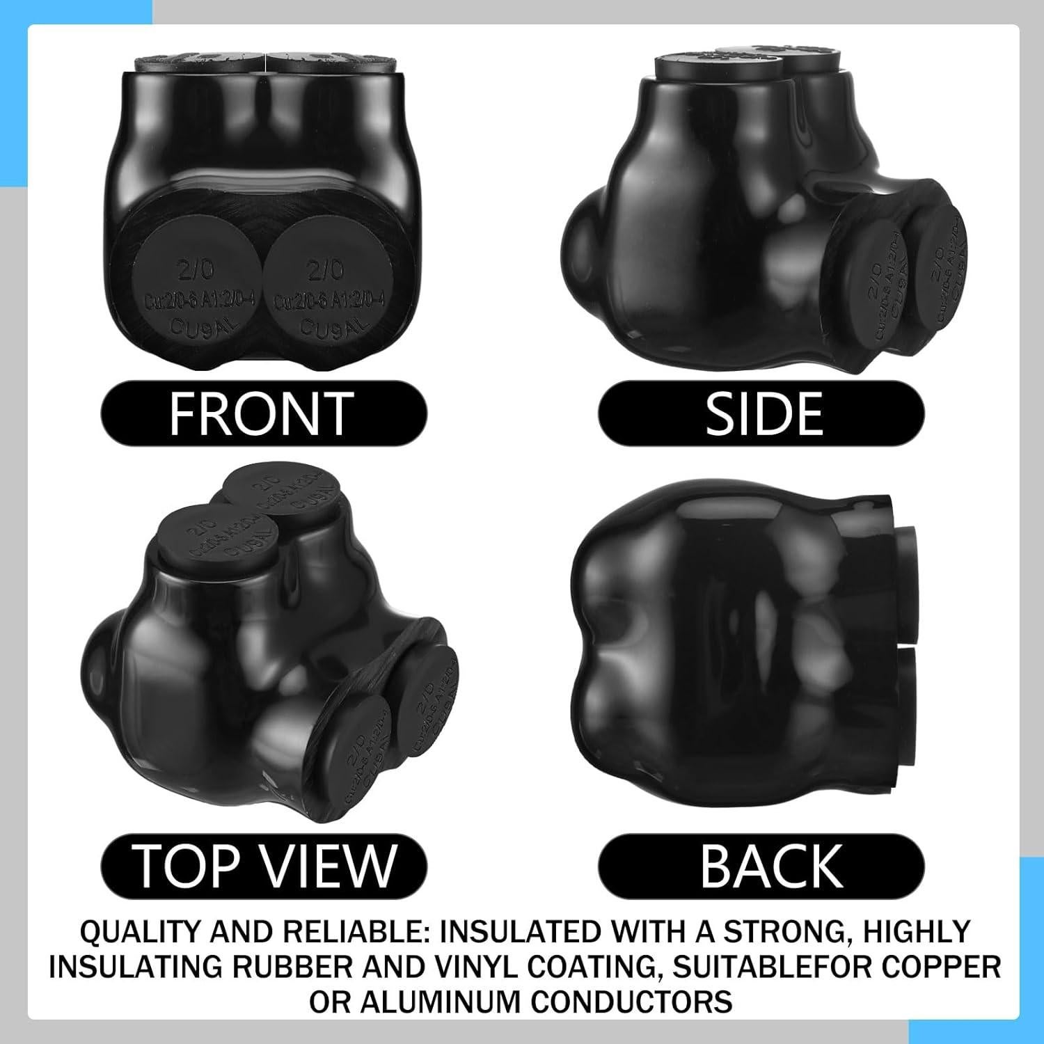 5 Conectores de Cable Multi Aislados Saysurey 2-6 AWG