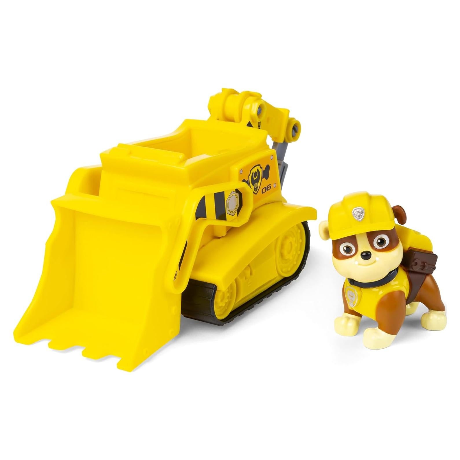 Vehículo Bulldozer Rubble PAW Patrol con Figura 30 cm