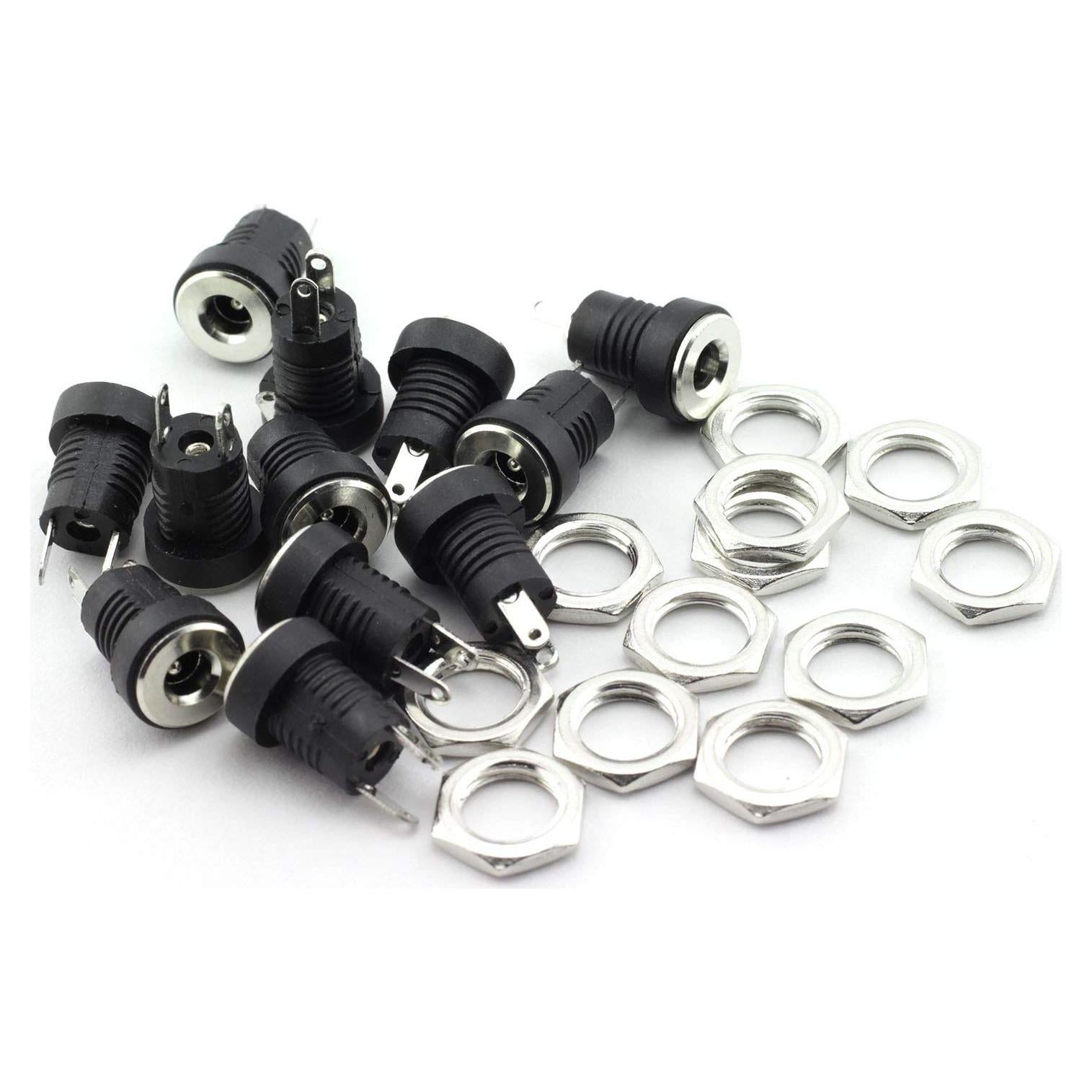 Conector Jack DC 3.5mm x 1.3mm 2 Pin MEETOOT - 12 Pcs