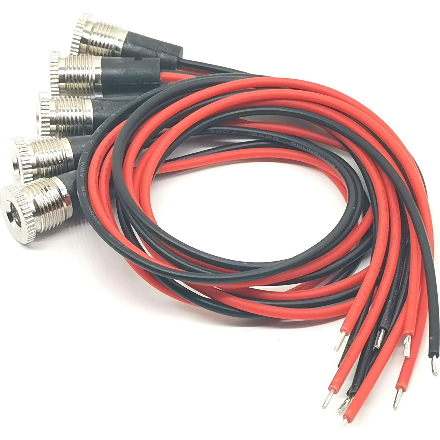 Paquete de 5 Conectores Adaptadores Hembra 5.5x2.5mm OUOU