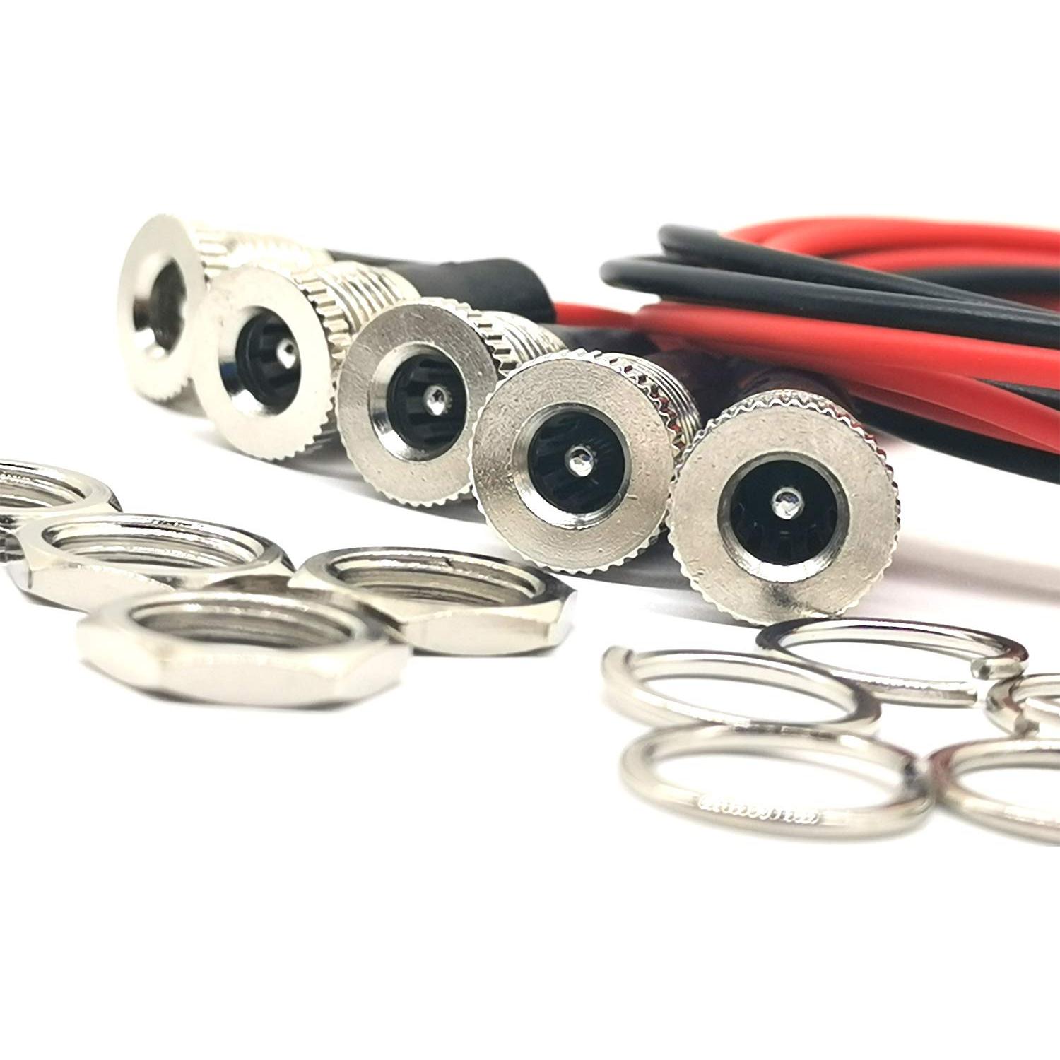 Paquete de 5 Conectores Adaptadores Hembra 5.5x2.5mm OUOU