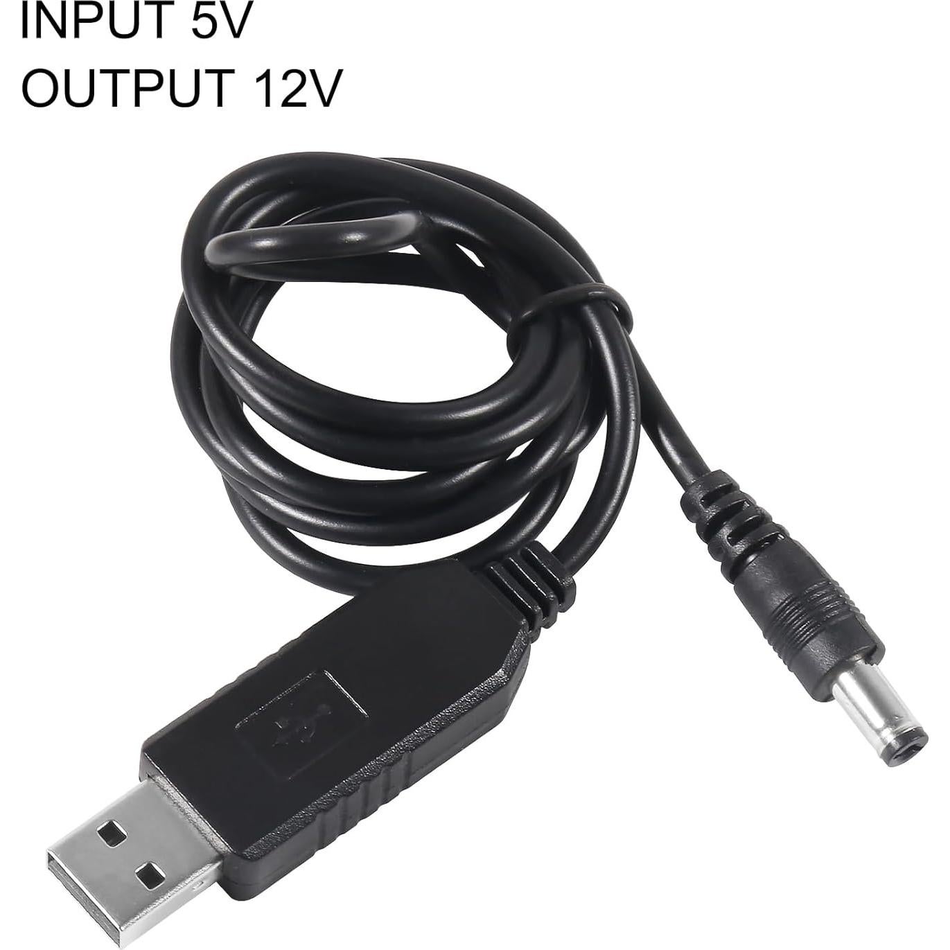 6 Cables Convertidores de Voltaje USB 5V a 12V Diitao 1m