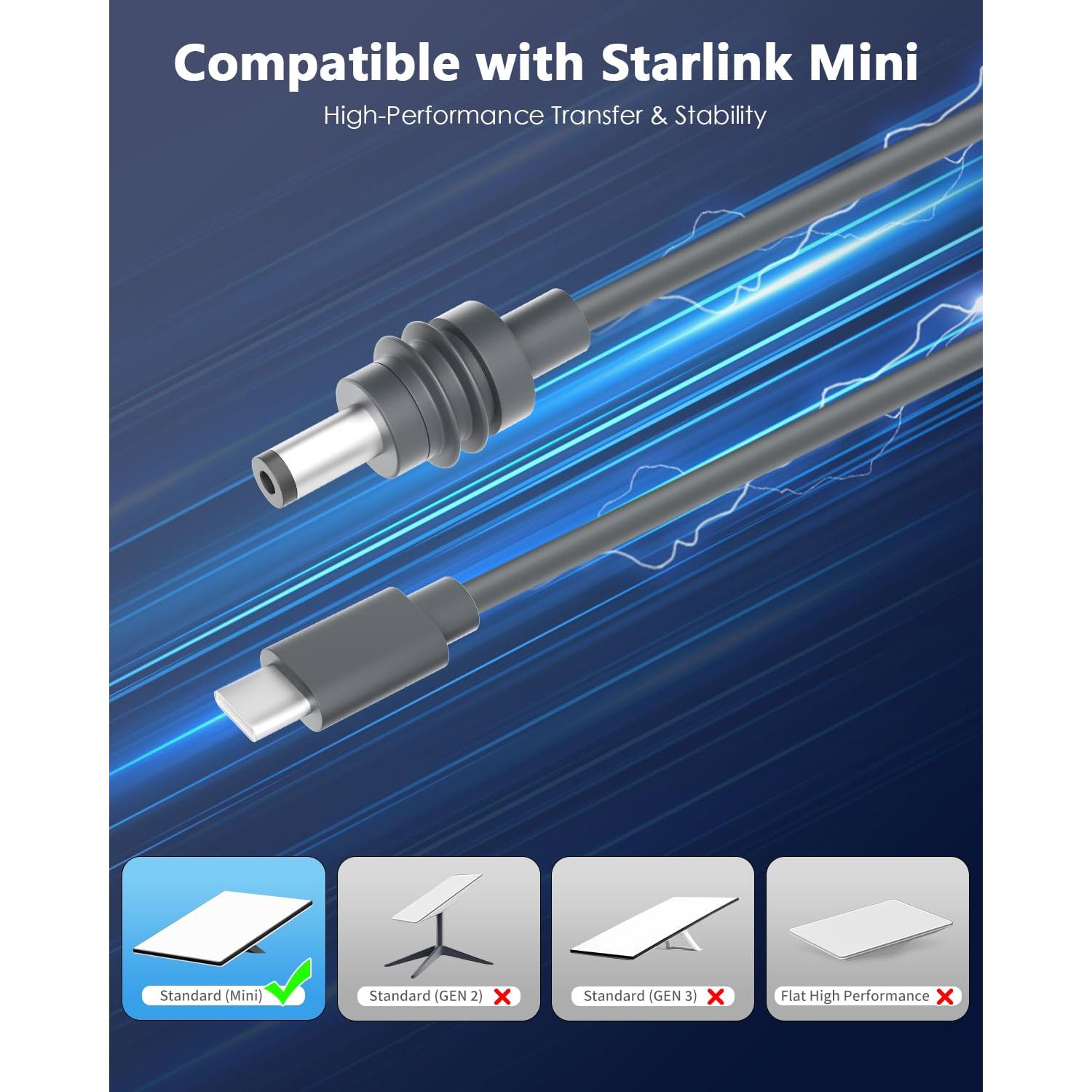 Cable de Alimentación Mini Starlink 3M - Bi Yang - USB-C