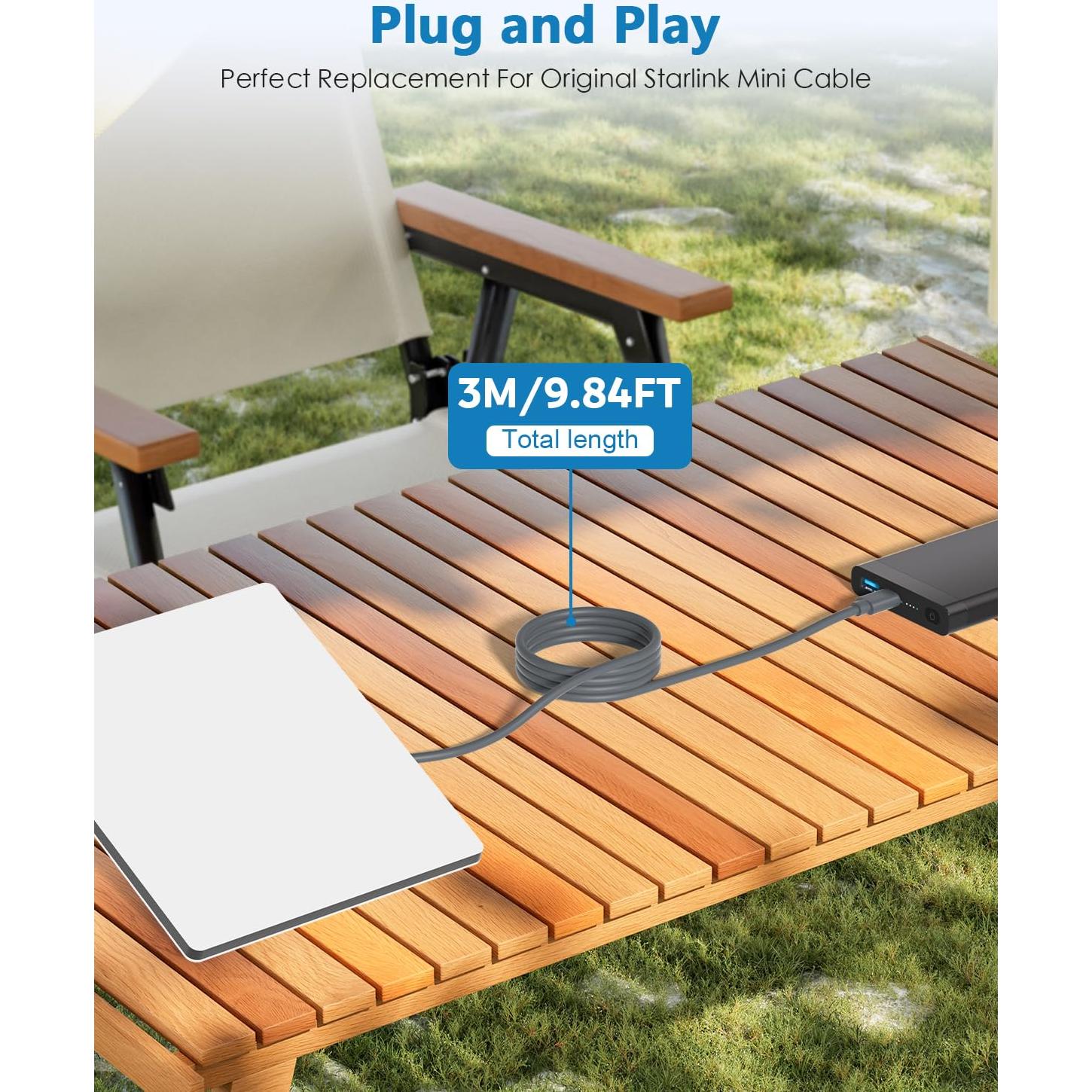 Cable de Alimentación Mini Starlink 3M - Bi Yang - USB-C