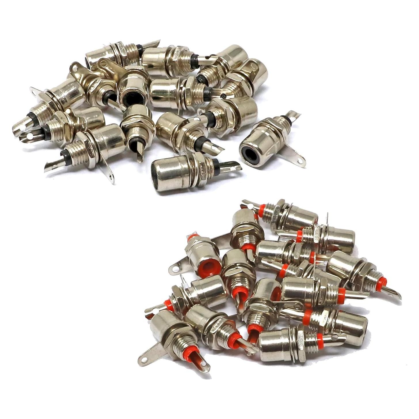 30 Conectores RCA Femeninos iExcell para Audio y Video