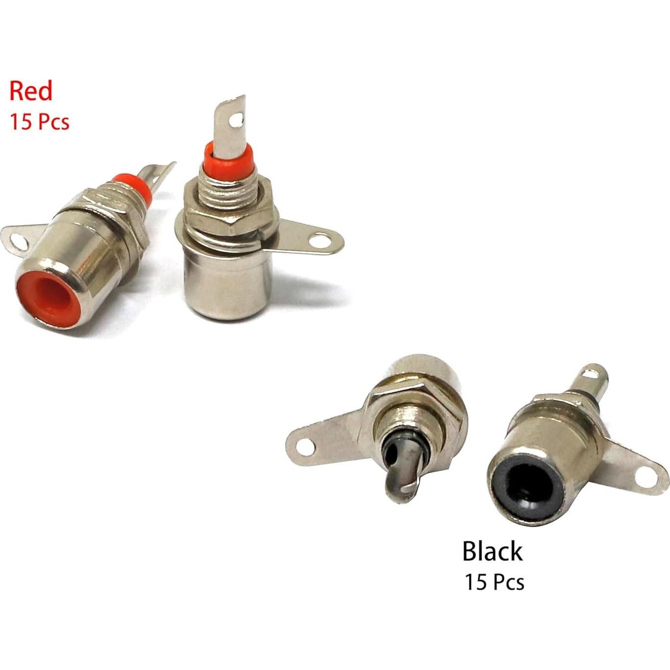 30 Conectores RCA Femeninos iExcell para Audio y Video