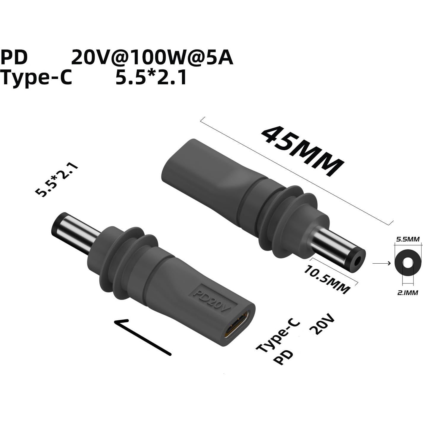 Cable de Alimentación USB-C a DC 20V 5A para Starlink Mini