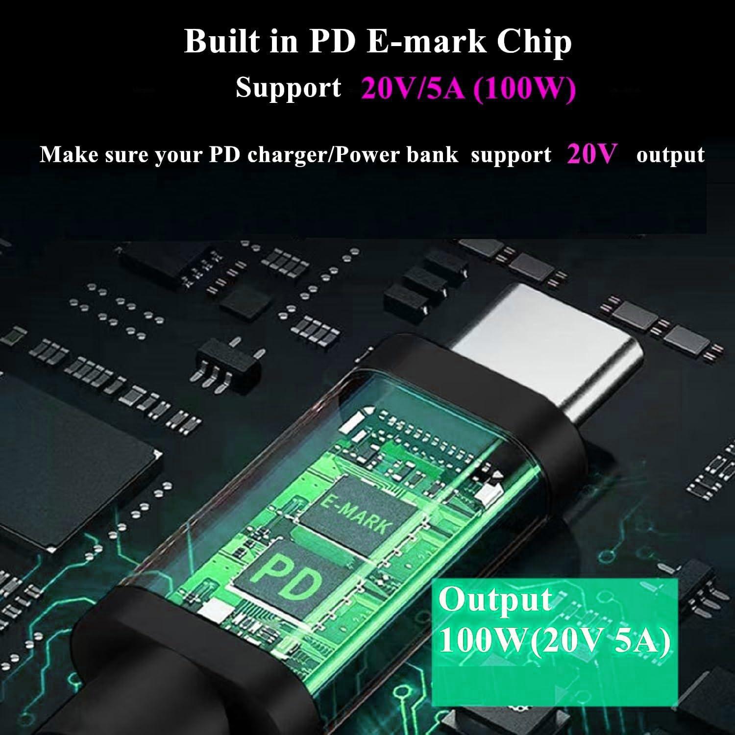 Cable de Alimentación USB-C a DC 20V 5A para Starlink Mini