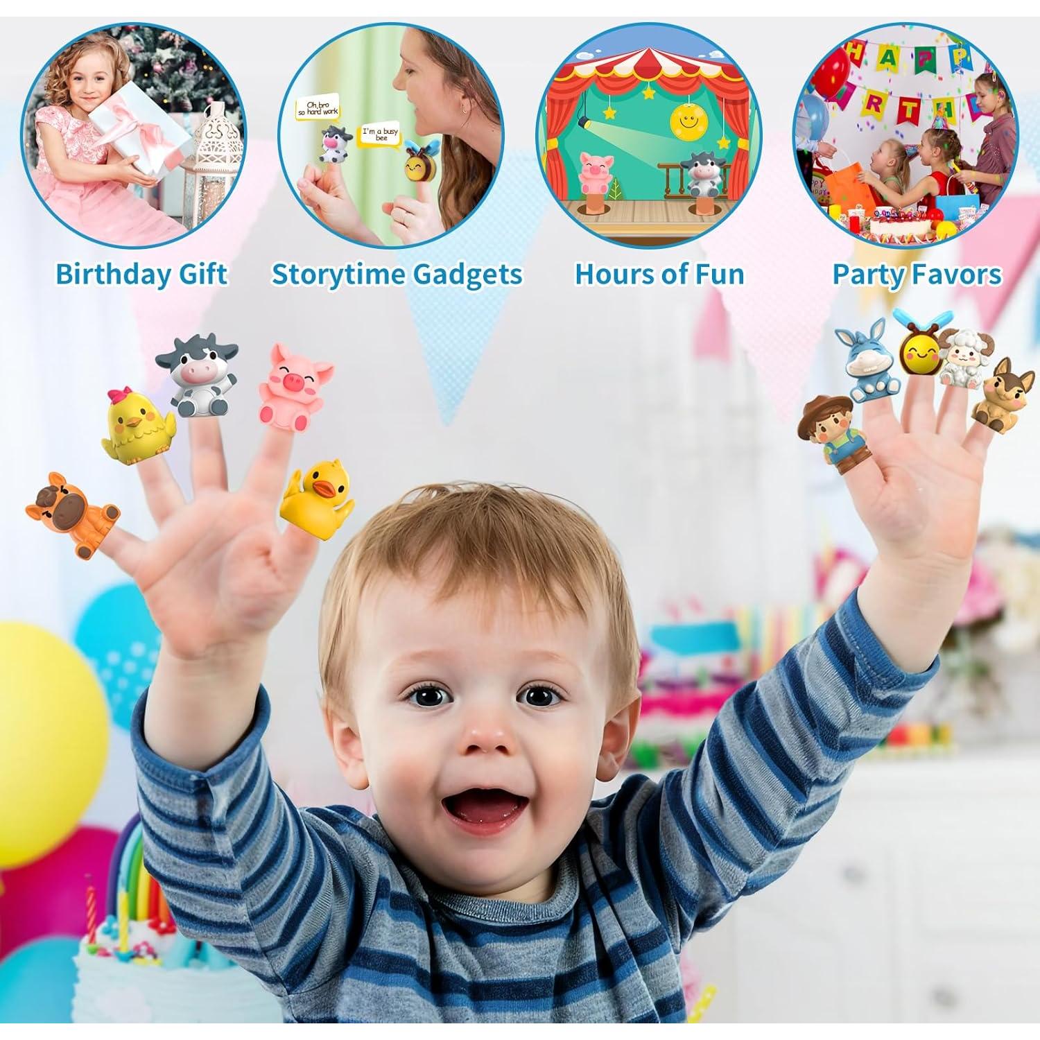 Títeres de Dedo de Granja Oriate 10 Pcs Juguetes para Bebés