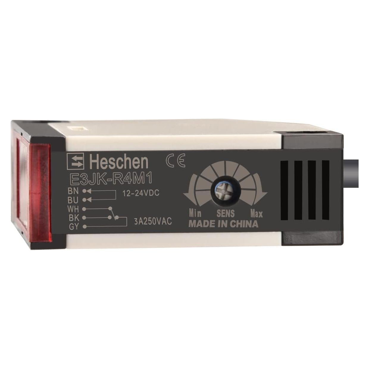 Sensor Fotoeléctrico E3JK-R4M1 Heschen 12-24V DC 4m IP65