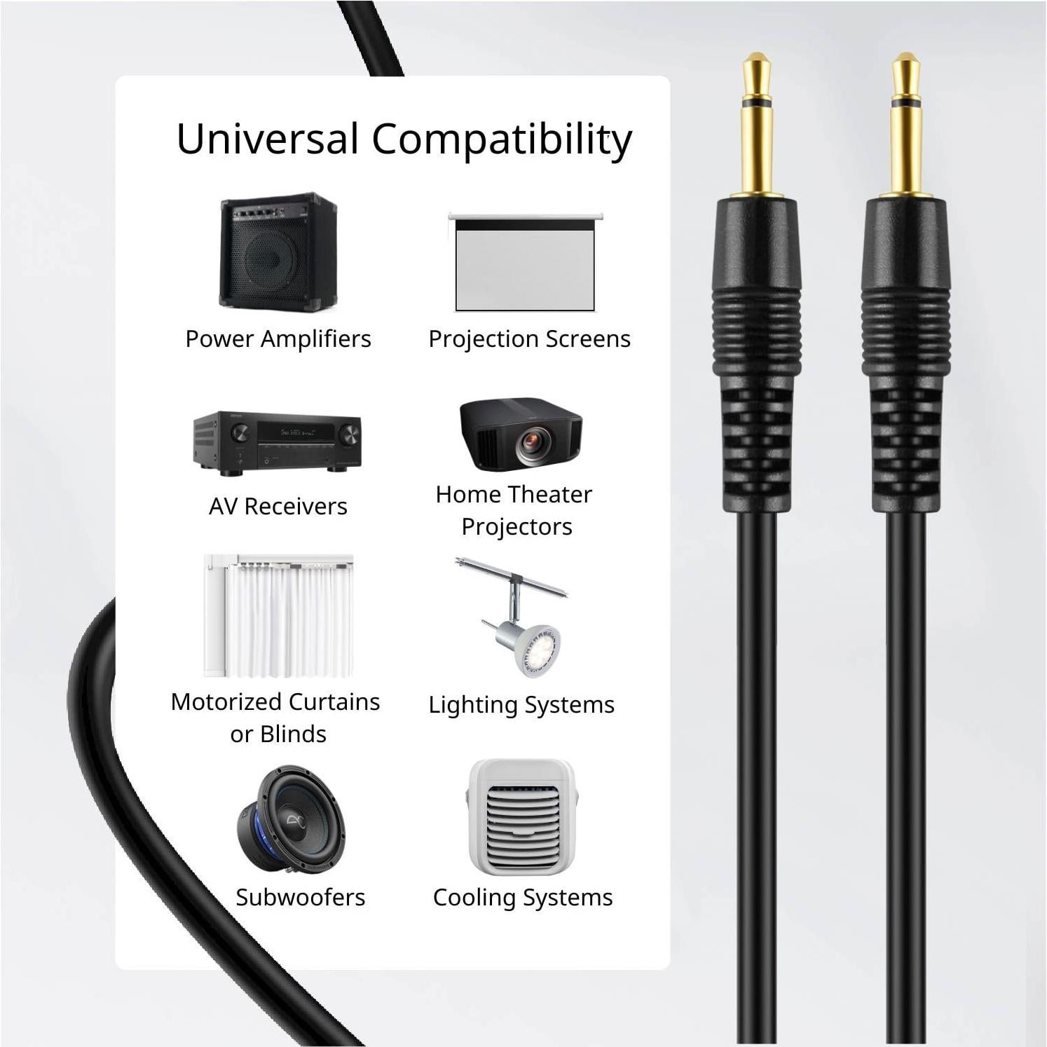 Cable Mono 3.5mm TNP 1.83m - Disparador 12V y Extensor IR